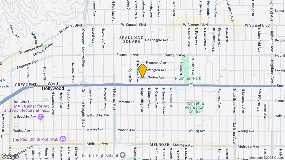 7718 Norton Ave Map and Location Details