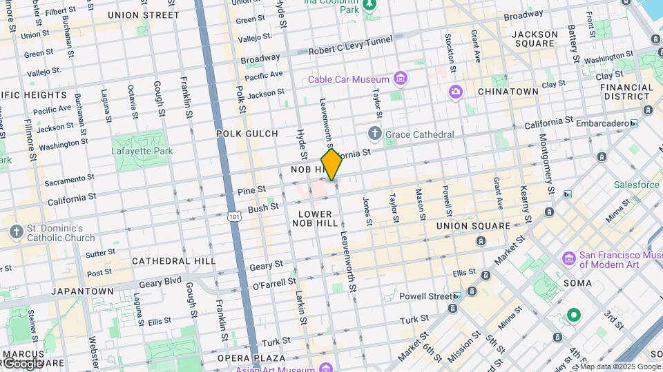 935 Leavenworth St Mapa y Detalles de la Ubicación