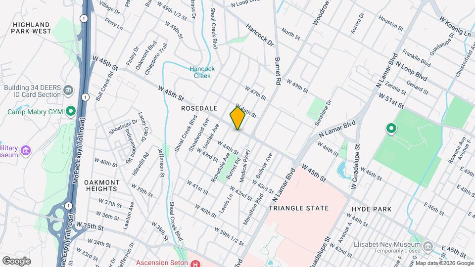 4416 Rosedale Ave Map and Location Details