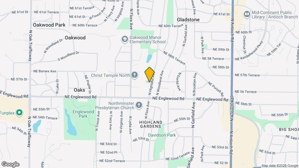 5610 N Highland Ave Map and Location Details