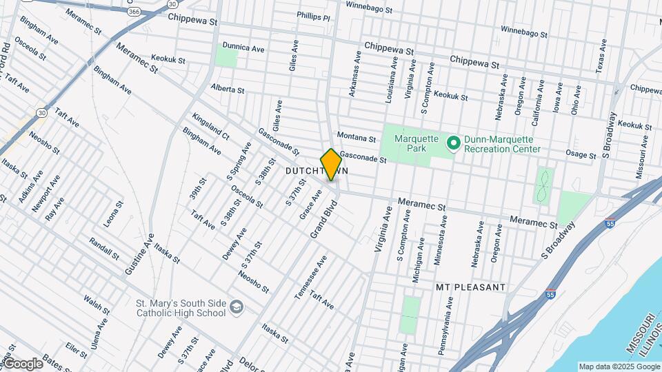 3605-3613 Meramec St Mapa y Detalles de la Ubicación