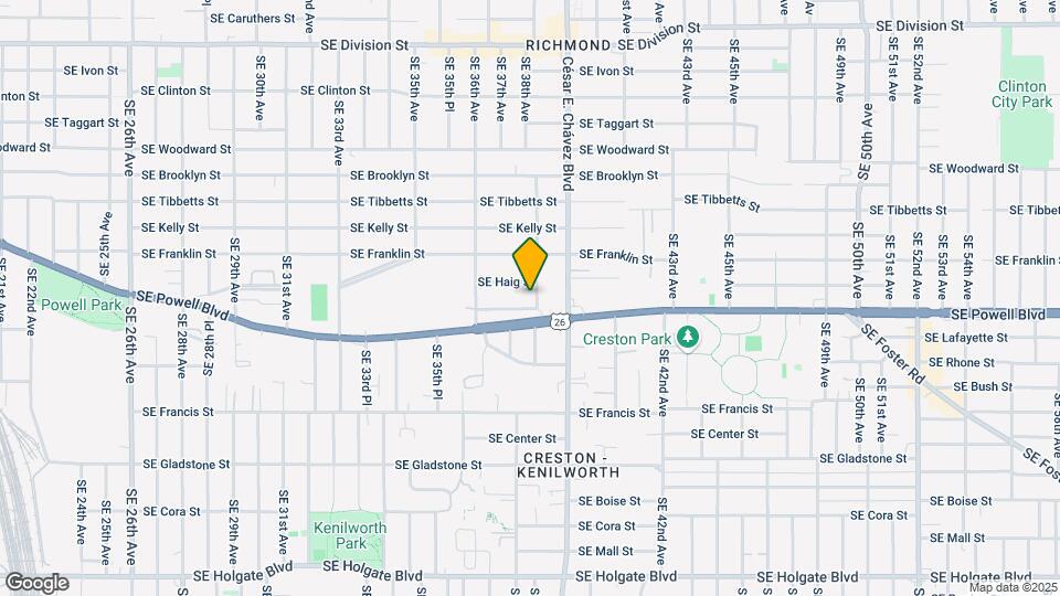 3421 SE 38th Ave Map and Location Details