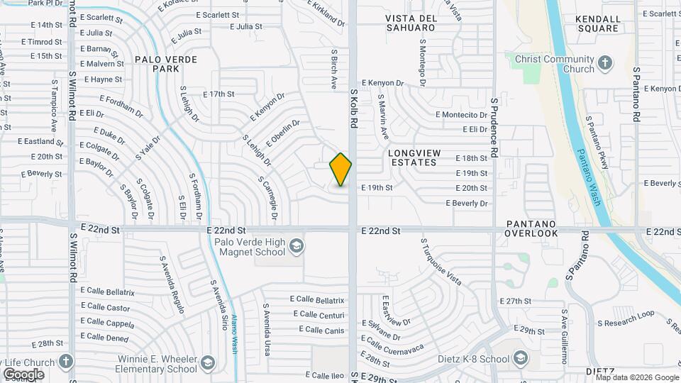 1002 S Kolb Rd Map and Location Details
