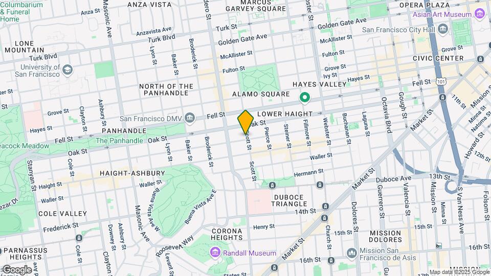 301-303 Scott St Mapa y Detalles de la Ubicación