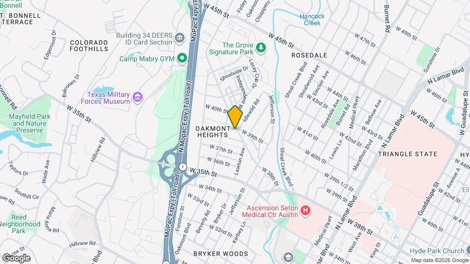 3806 Bull Creek Rd Map and Location Details