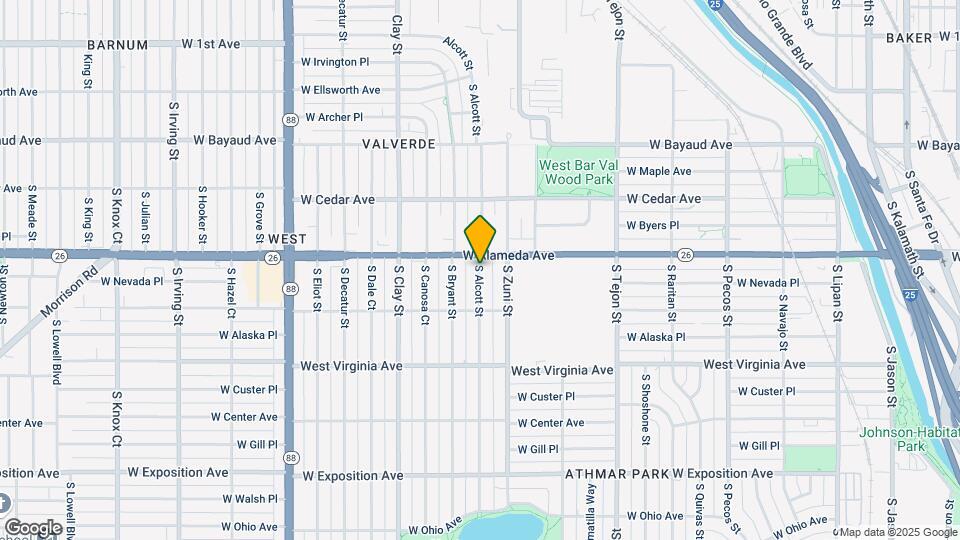 326 S Alcott St, Unit 328 Mapa y Detalles de la Ubicación