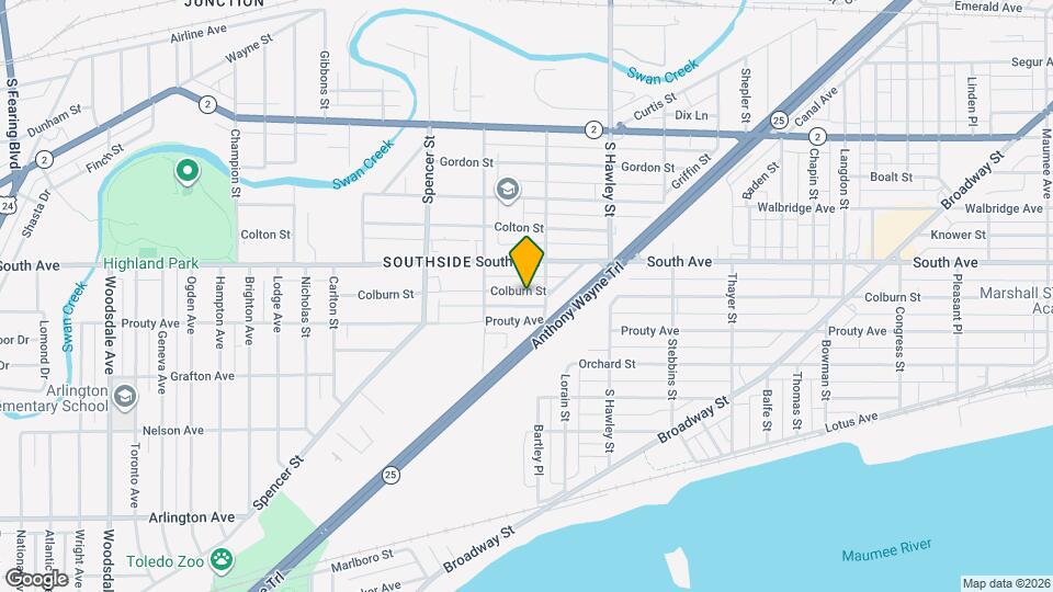 1219 Colburn St Mapa y Detalles de la Ubicación