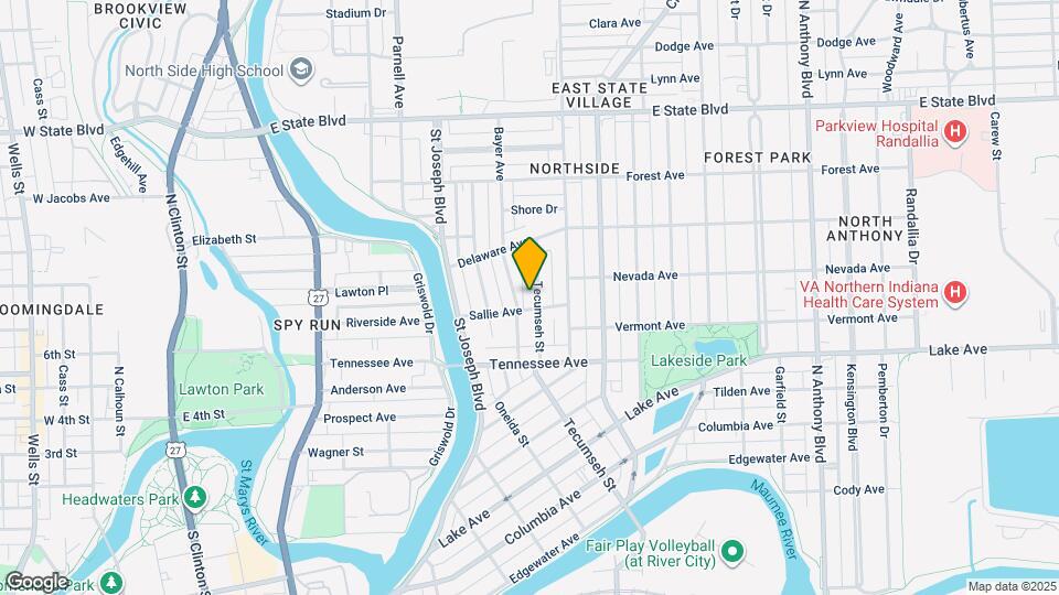 1709 Tecumseh St Map and Location Details