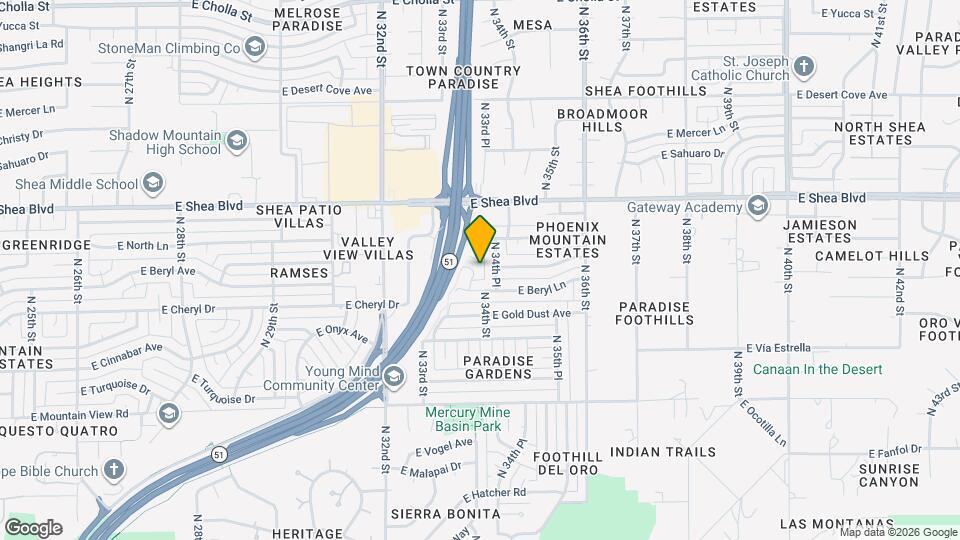 3346 E Cochise Rd Map and Location Details