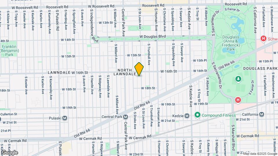 1624 S Saint Louis Ave Mapa y Detalles de la Ubicación