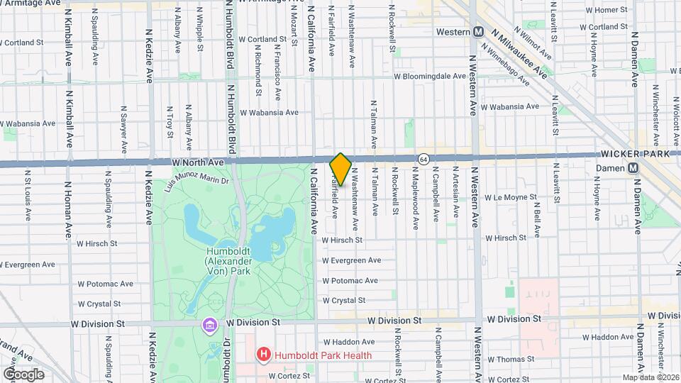 1511 N Fairfield Ave, Unit G Mapa y Detalles de la Ubicación
