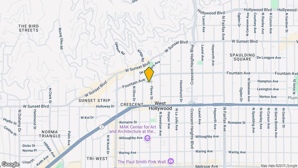 1251 N Flores St Map and Location Details