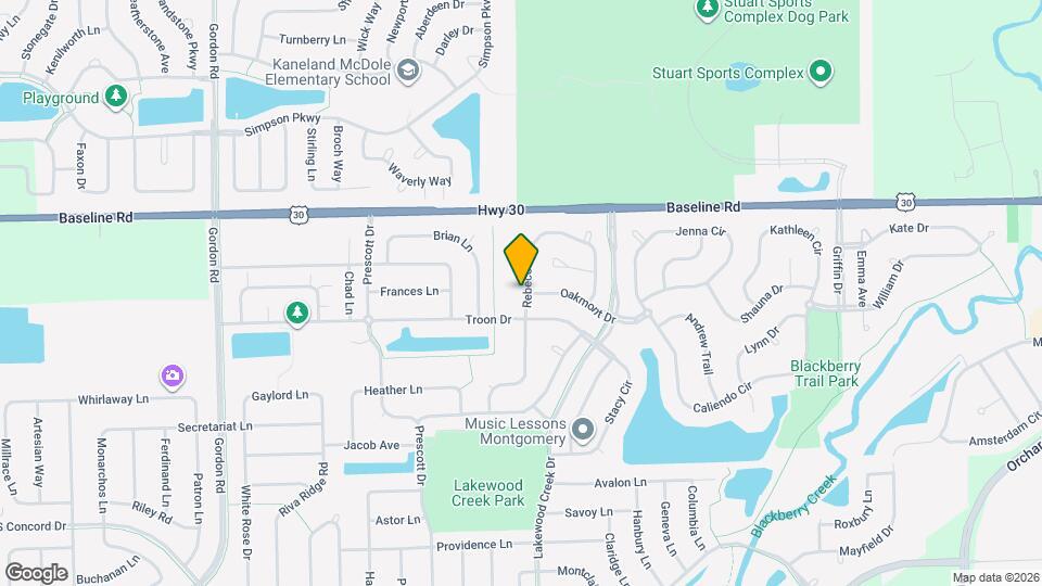 2208 Rebecca Cir Map and Location Details