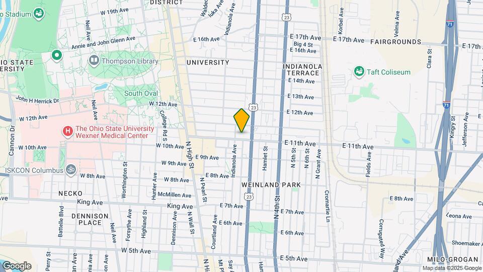 166-168-168 E 11th Ave Map and Location Details