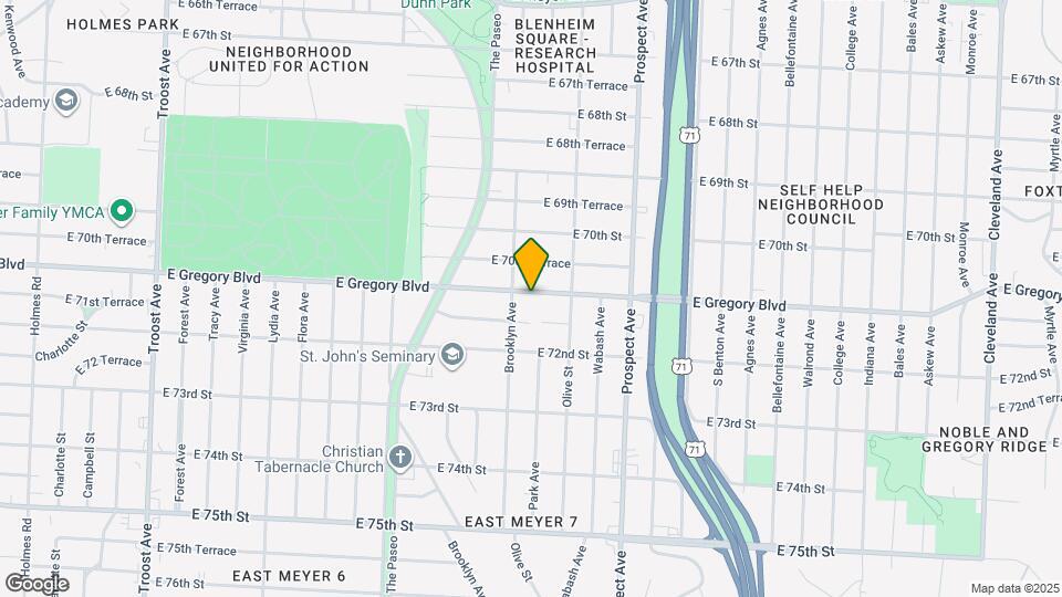 2215 E Gregory Blvd Map and Location Details