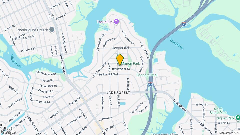 955 Brandywine St Mapa y Detalles de la Ubicación