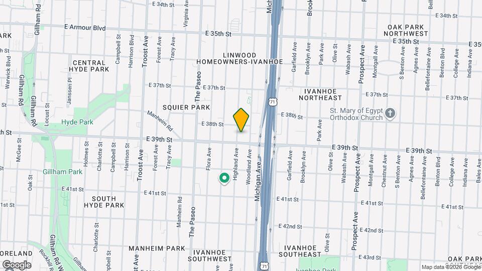 3815 Highland Ave Map and Location Details