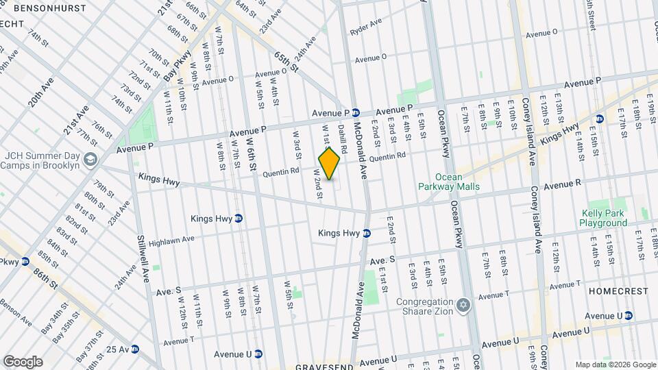 1736 W 1st St Map and Location Details
