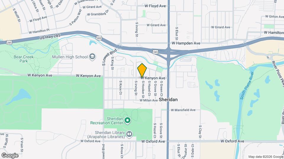 3701 S Hooker St Map and Location Details