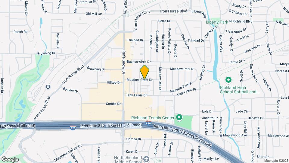 6820 Meadow Crest Dr Map and Location Details