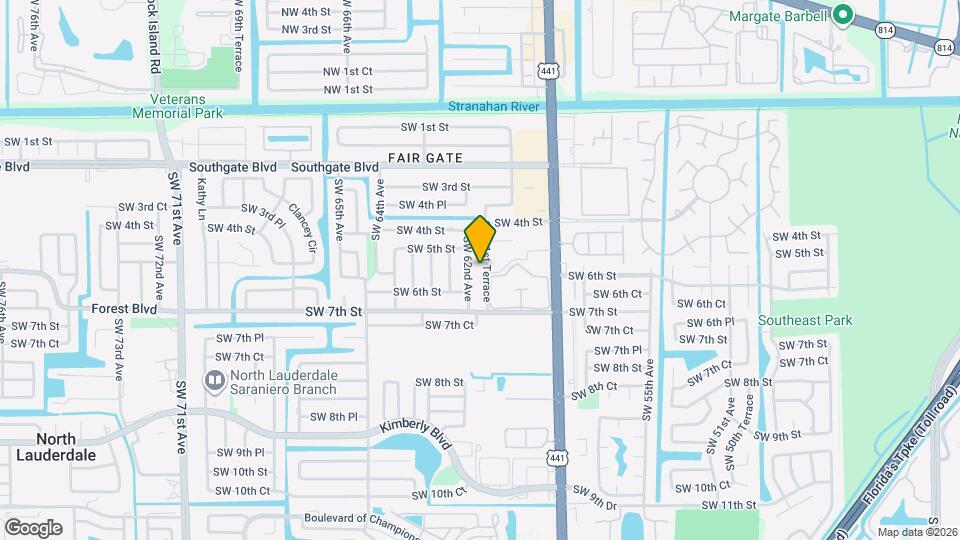 543 SW 61st Terrace Map and Location Details