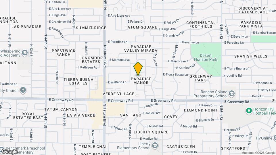 15643 N 50th St Mapa y Detalles de la Ubicación