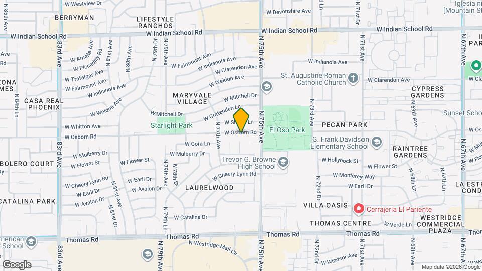 7537 W Osborn Rd Map and Location Details
