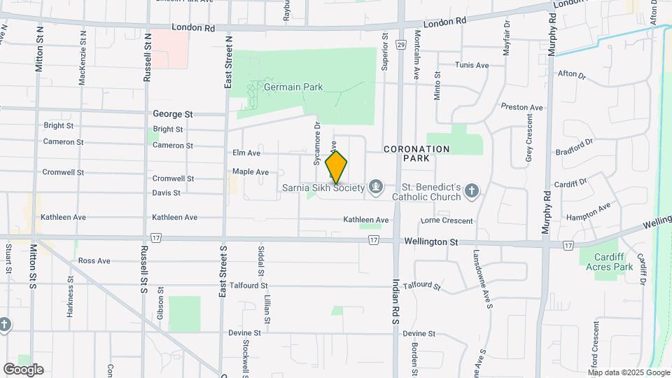 727 Oak Ave Map and Location Details