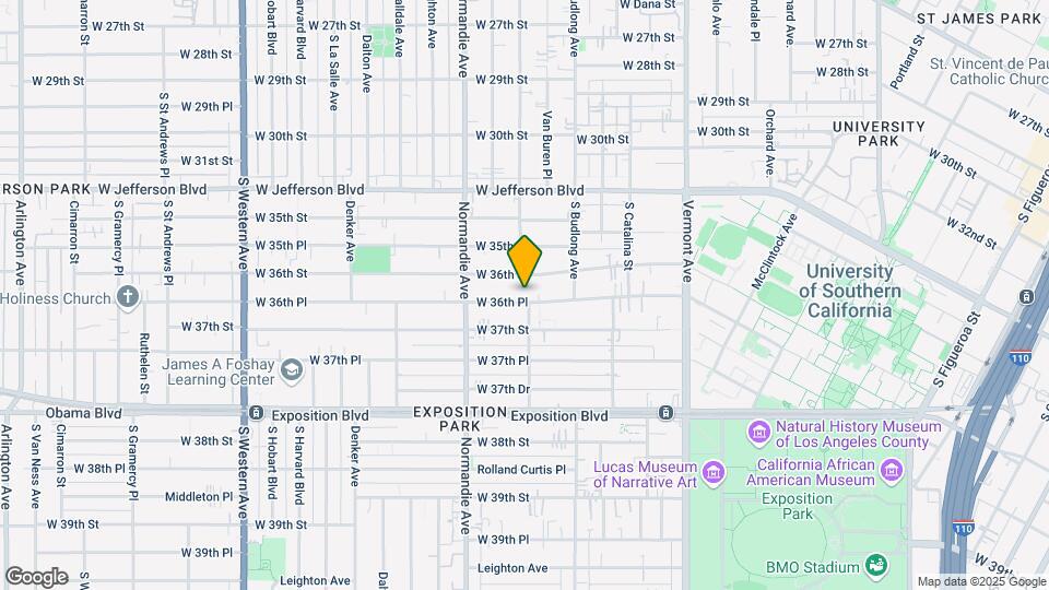 1315 W 36th Pl Map and Location Details