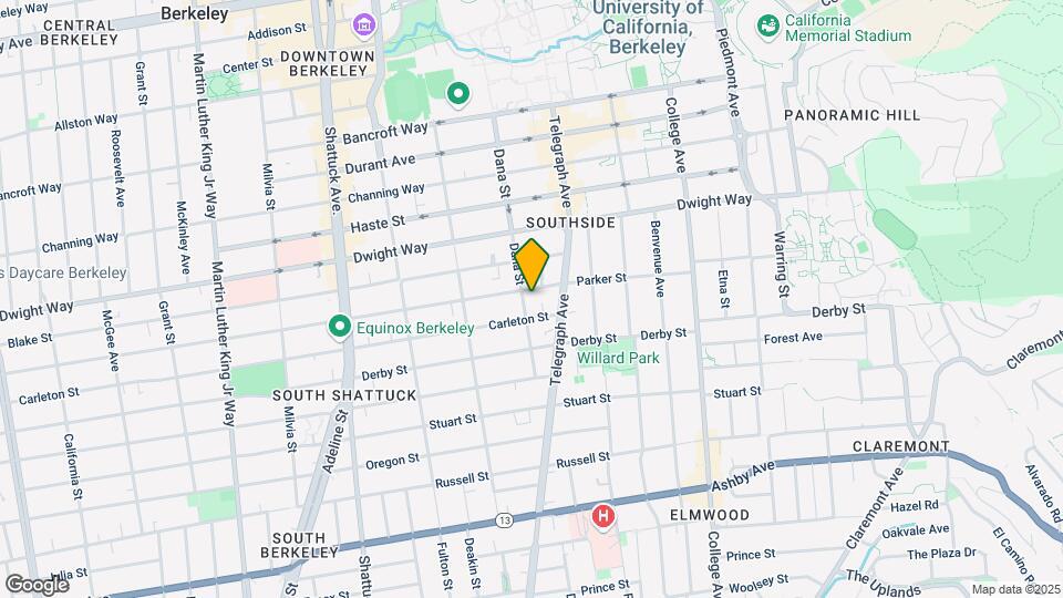 2609 Dana St, Unit Back Map and Location Details