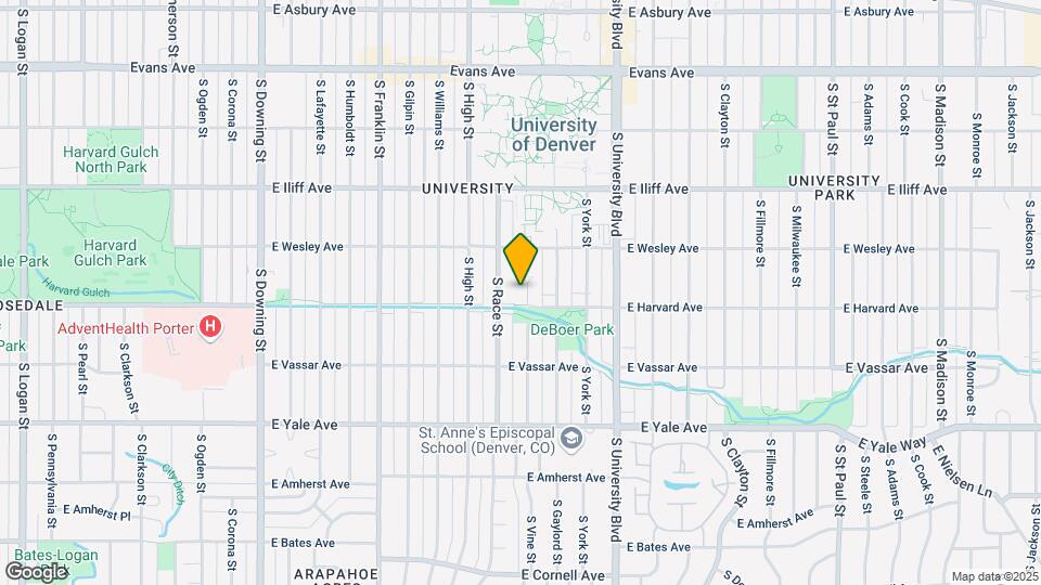 2475 S Vine St Map and Location Details