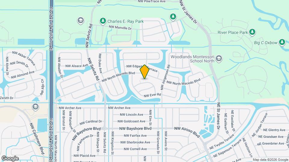 5110 NW Erskin Terrace Map and Location Details