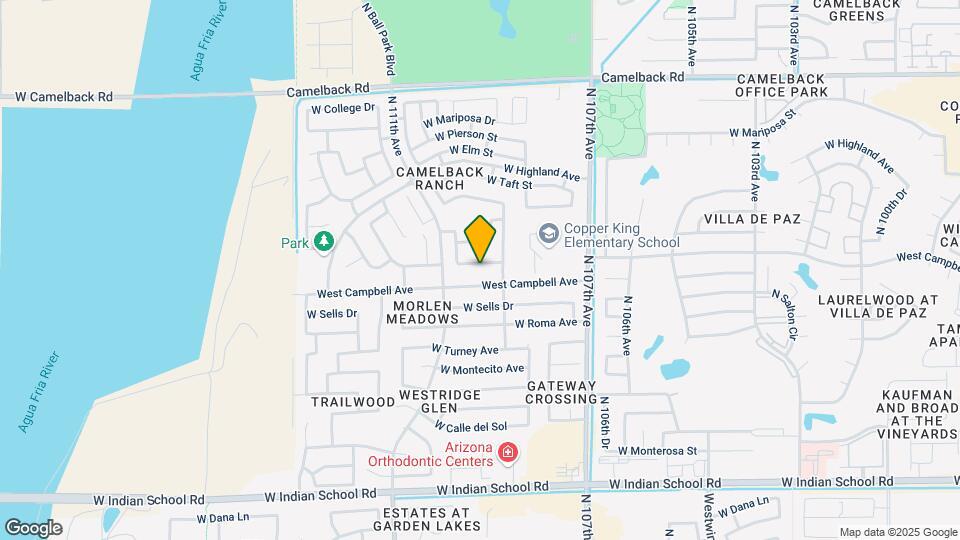 10913 W Minnezona Ave Map and Location Details