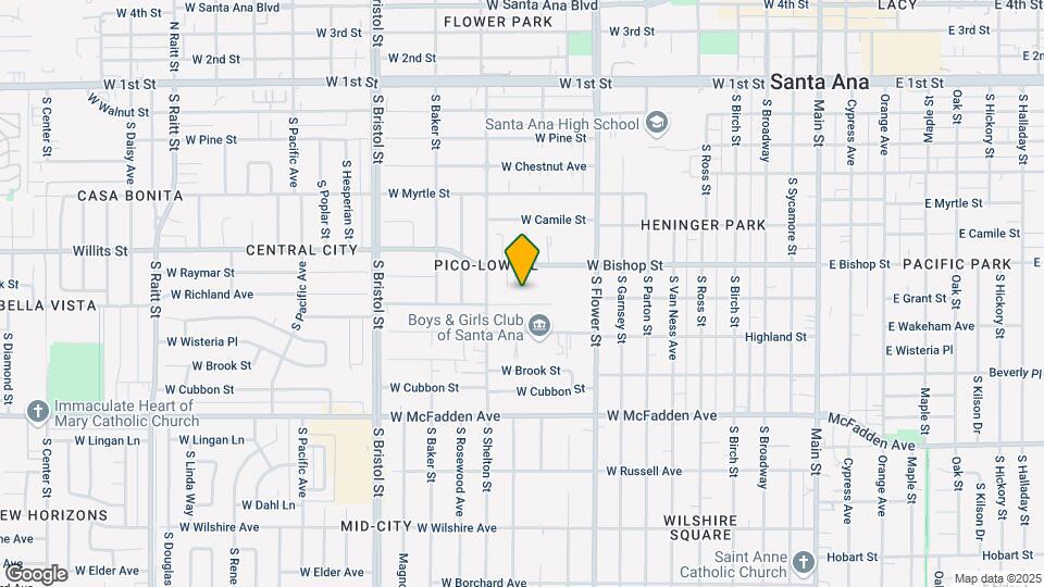 1019 W Richland Ave Map and Location Details