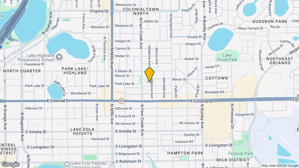 1625 Park Lake St Map and Location Details