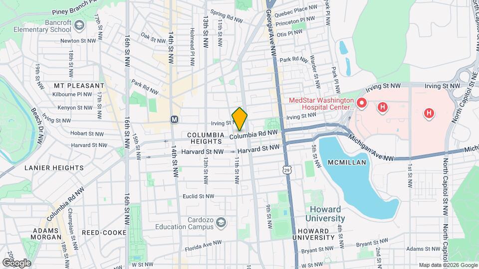 1023 Columbia Rd NW Map and Location Details
