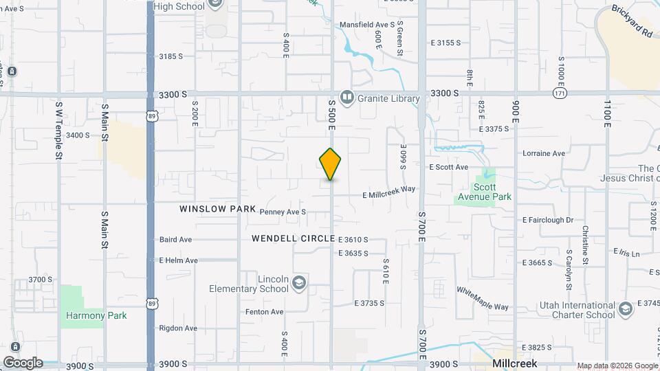 3488 S 500 E, Unit Unit 1 Map and Location Details