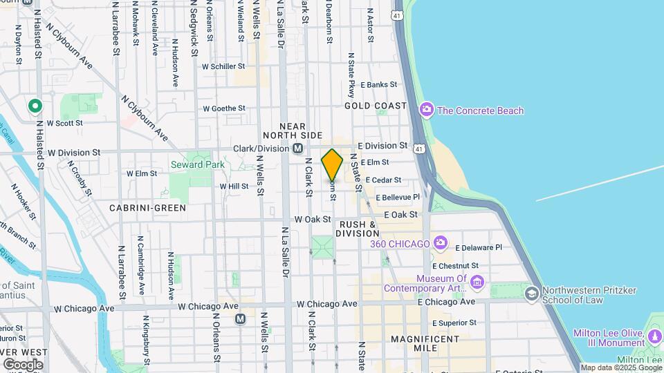 1111 N Dearborn St Map and Location Details