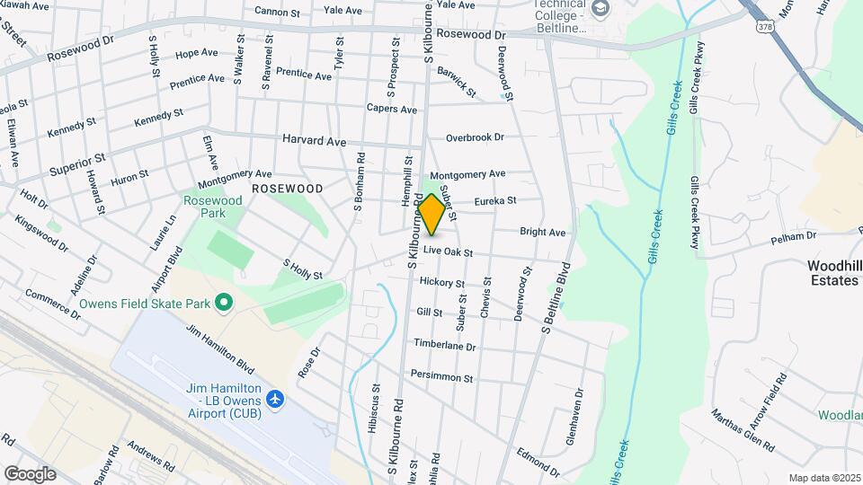 3817 Live Oak St Map and Location Details