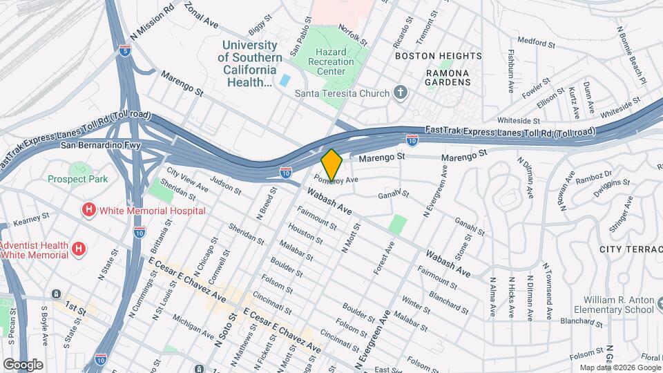 2442 1/2 Pomeroy Ave Map and Location Details