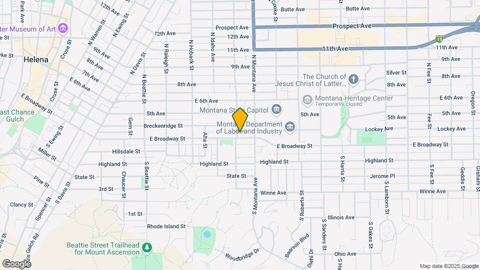 1102 E Broadway St Map and Location Details
