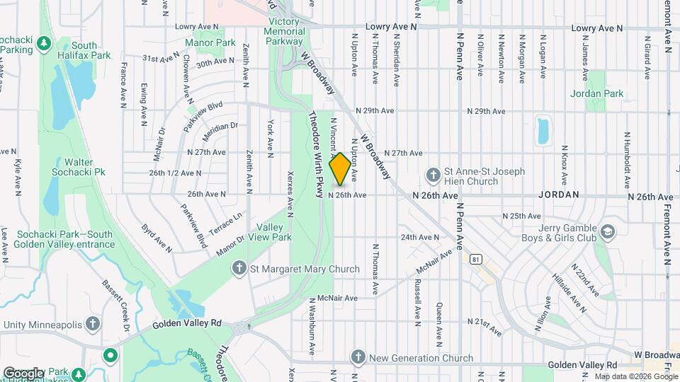 2600 N Vincent Ave Mapa y Detalles de la Ubicación