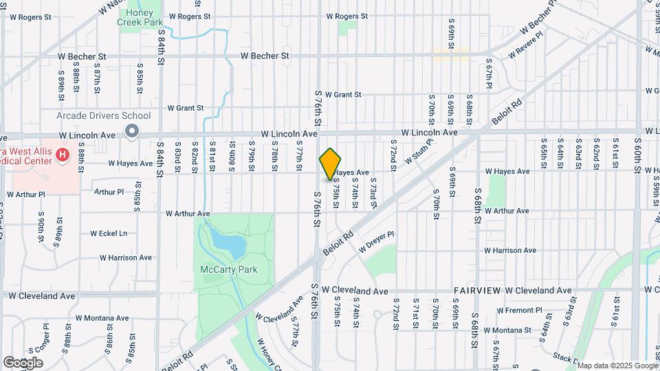 2425 S 75th St, Unit #1 Lower Map and Location Details