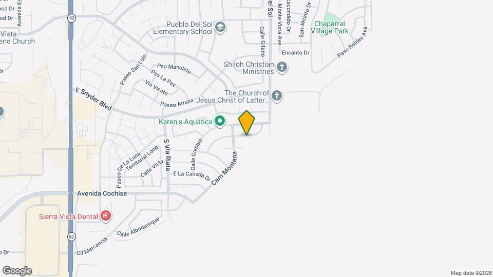 5104 Colina Way Map and Location Details