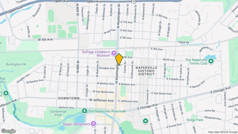 148 N Washington St Map and Location Details