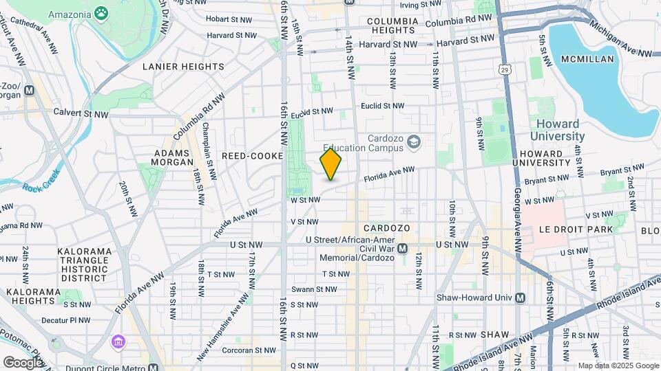 1455 Florida Ave NW Mapa y Detalles de la Ubicación