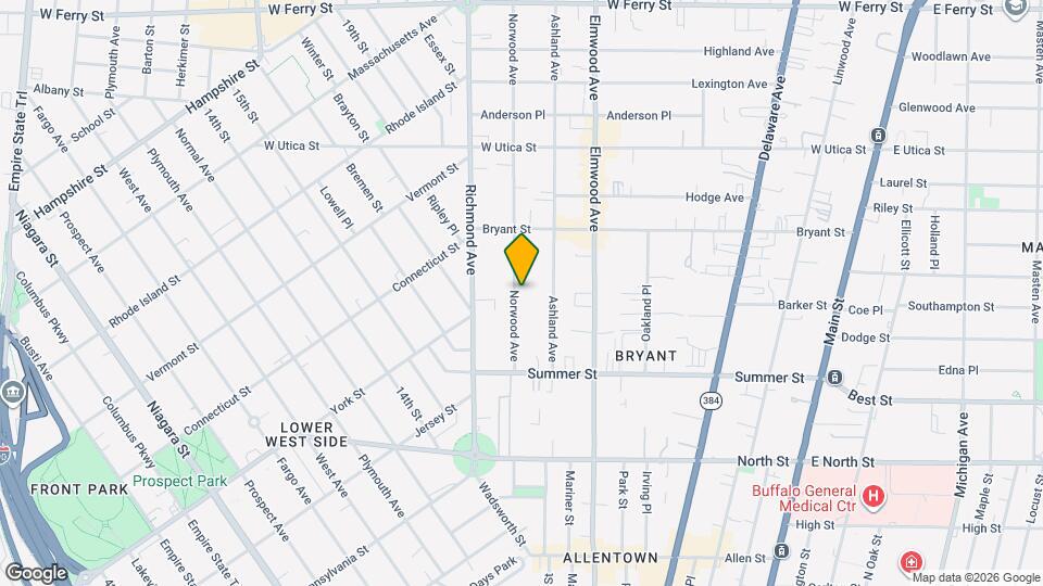 83 Norwood Ave Map and Location Details