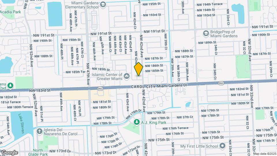 18401 NW 42nd Ct Map and Location Details
