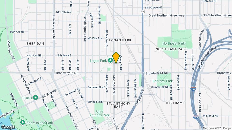 1135 Monroe St NE, Unit Apt 1 Map and Location Details