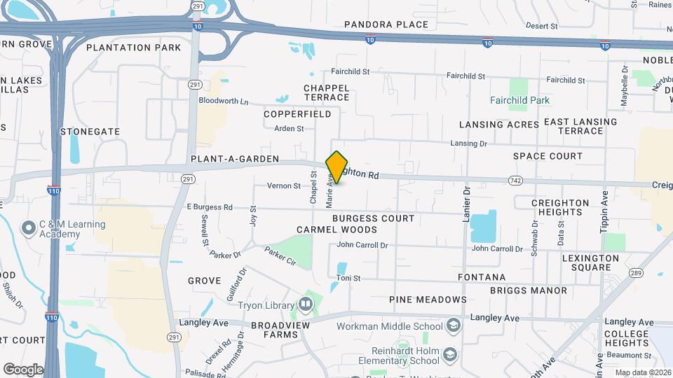 6020 Marie Ave Map and Location Details